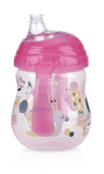 Поїльник-непроливайка Nuby No spill з ручками і силіконовим носиком, 270 мл, рожевий (10320pnk) - Pampik