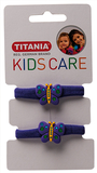 Набор резинок для волос Titania Бабочка, 4 см, синий, 2 шт. (8512 KIDS) - Pampik