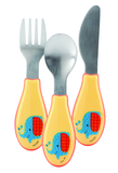 Набір столових приборів Nuby Слоненя, жовтий (NV0501003elphnt) - Pampik