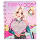 Альбом для розфарбовування з двосторонніми паєтками Motto A/S Top Model (411146) - Pampik