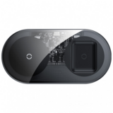 Бездротовий зарядний пристрій Baseus Simple 2in1 18W, прозорий (т28680) - Pampik