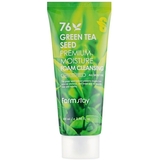 Пінка для вмивання FarmStay з насінням зеленого чаю, 100 мл - Pampik