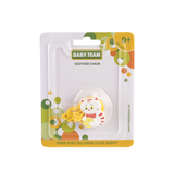 Ланцюжок для пустушки Baby Team Звірятка, жовтий (3332_котик) - Pampik - 2