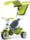 Триколісний велосипед Smoby Toys з козирком, багажником і сумкою, зелений (741100) - Pampik
