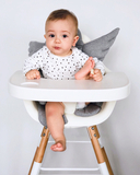 Стілець для годування Childhome Evolu 2 з бампером, білий (CHEVOCHNW) - Pampik - 14