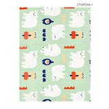 Дитячий двосторонній складний килимок Poppet Білі ведмежата та Грайливі пінгвіни, 150х200х0,8 см (PP015-150H) - Pampik - 2