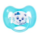 Пустышка силиконовая Baby Team, вишнеобразной формы, 0-6 мес., голубой (3003_голубой) - Pampik