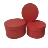 Набор подарочных коробок UFO Red YS 2212, 3 шт. (YS 2212 Набор 3 шт RED круг.) - Pampik