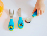 Набір столових приборів Nuby Бджілка, блакитний (NV0501003bee) - Pampik - 2