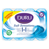 Мило Duru 1+1 Soft Sensations Морські мінерали зі зволожуючим кремом, 320 г (4 шт. по 80 г) - Pampik