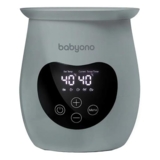 Электрический подогреватель BabyOno Natural 2 в 1 с дисплеем и функцией стерилизации, серый (968/02) - Pampik