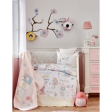 Дитячий плед в ліжечко Karaca Home Happy 120х100 см пудровий (2000022087056) - Pampik