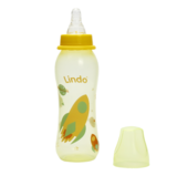 Бутылочка для кормления Lindo, изогнутая, 250 мл, желтый (Li 134 жовт) - Pampik - 2