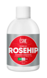 Шампунь Esme Platinum Rosehip з маслом шипшини, для пошкодженого та посіченого волосся, 1000 мл - Pampik