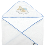 Рушник з гребінцем і щіткою Interbaby Oso nube, блакитний (8100231) - Pampik - 2