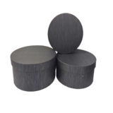 Набор подарочных коробок UFO Black YS 2212-3B, 3 шт. (YS 2212-3B Набор 3 шт BLACK круг) - Pampik