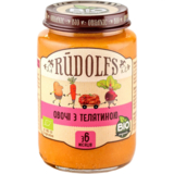 Пюре Rudolfs Овочі з телятиною, 190 г - Pampik