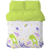 Комплект постельного белья Home Line Котики, бязь, 147х112 см, светло-зеленый (162248) - Pampik