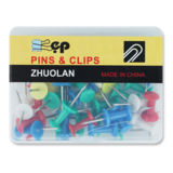 Набор пинов канцелярских Pins&Clips, 40 шт, різнобарв'я (853750) - Pampik