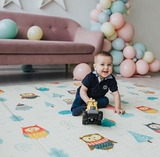 Дитячий двосторонній складаний килимок Poppet Морський сезон і Зимові сови, 200x180 см (PP007-200) - Pampik - 4