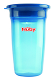 Чашка-непроливайка Nuby 360°, з кришечкою, 360 мл, блакитний (NV0414003blu) - Pampik