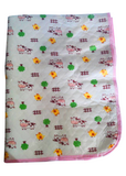 Многоразовая непромокаемая пеленка Lindo Коровы, 70х50 см, розовый (Т-1855 роз) - Pampik