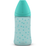 Пляшечка для годування Suavinex Basics, 3-позиційна соска, 270 мл, зелений, 2 шт. (307608/1) - Pampik