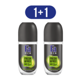 Антиперспірант роликовий Fa Men Fresh&Free, 100 мл (2 уп. по 50 мл) - Pampik