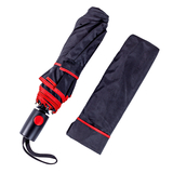 Парасолька напівавтоматична Bergamo Sky, чорний з червоним (7040005) - Pampik - 2