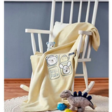 Детский плед в кроватку Karaca Home Sweet Summer yesil 120х100 см желтый (2000022180733) - Pampik