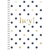 Блокнот для записей Student, А6, в клеточку, спираль, 80 л., В горошек (A6-SC-080-6088K) - Pampik