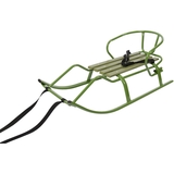 Санки Vitan Спорт Ф1 со спинкой и цветной планкой хаки (2030079) - Pampik