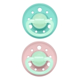 Круглая пустышка Nip Вишенка Ночь, 0-6 мес., пудрово-розовая, 2 шт. (38721-51) - Pampik