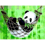 Картина за номерами ZiBi Art Line Панда в гамаку 40х50 см (ZB.64258) - Pampik