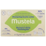 Твердый шампунь для волос и тела Mustela Shampoo & body Cleansing Bar 75 г - Pampik