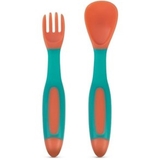 Набор столовых приборов Baboo, от 6 мес., 2 предмета, персиковый (10-036) - Pampik