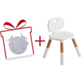 Набір Poppet Multiwood: стілець + подушка для стільця білий (PP-010M-G) - Pampik