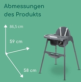 Стільчик для годування Bebe Confort Meely, темно-сірий, (2712551210) - Pampik - 3