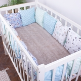 Подушки-борти MirSon Kids Time 18-100 Mint time, блакитні, 12 шт. - Pampik