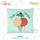 Подушка Tigres Ice cream, 33х33 см, блакитна (ПД-0466) - Pampik - 4