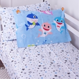 Простыня MirSon Kids Time Бязь, 17-0521, Sharks blue - Pampik