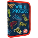 Пенал жесткий Yes HP-04 Blaster, 13х21х4 см, синий с красным (533145) - Pampik