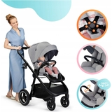 Универсальная коляска 2 в 1 Kinderkraft Everyday 2 Dark Gray Black Frame темно-серая (00-00305225) - Pampik - 7