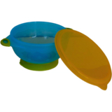 Тарілка на присосці Lindo з кришкою, синя (РК 036) - Pampik