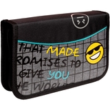 Пенал жесткий Yes HP-03 Happy time, 13х21х3 см, серый с черным (533354) - Pampik - 2