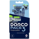 Бритвы одноразовые Dorco Pace3 3 лезвия, 6 шт. - Pampik