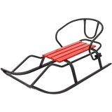 Санки Vitan Спорт Ф1 зі спинкою та кольоровою планкою чорні (2030104) - Pampik