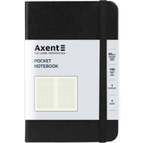 Книга записная Axent Partner A6- в клеточку 96 листов черная (8301-01-A) - Pampik