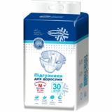 Подгузники для взрослых Білосніжка №30 размер M (80-120 см), 30 шт. - Pampik