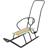 Санки Vitan Балу зі спинкою та кольоровою планкою чорні (2030101) - Pampik - 2